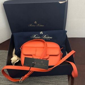 Brooks Brothers Vibrant Orange Crossbody Bag